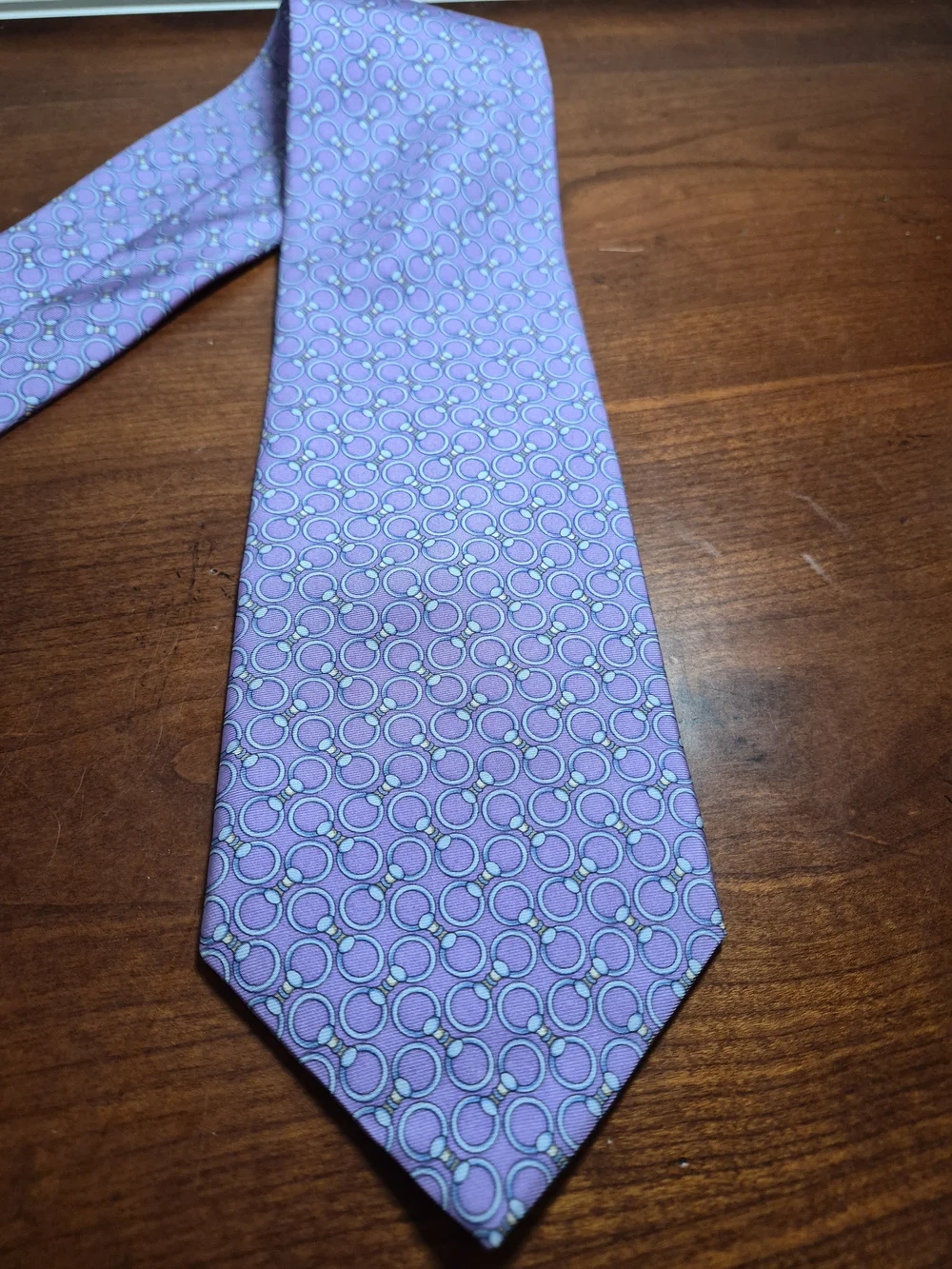 Brooks Brothers Lavender Purple Circles Silk Tie